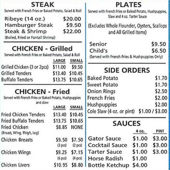 Long Creek Fish Fry Menu Menu For Long Creek Fish Fry Dallas Charlotte