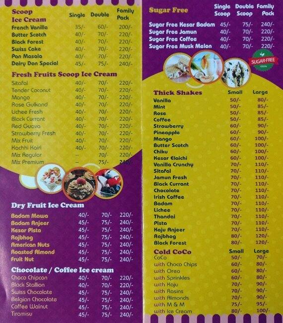 Dairy Don Menu, Menu for Dairy Don, Virar, Mumbai Zomato