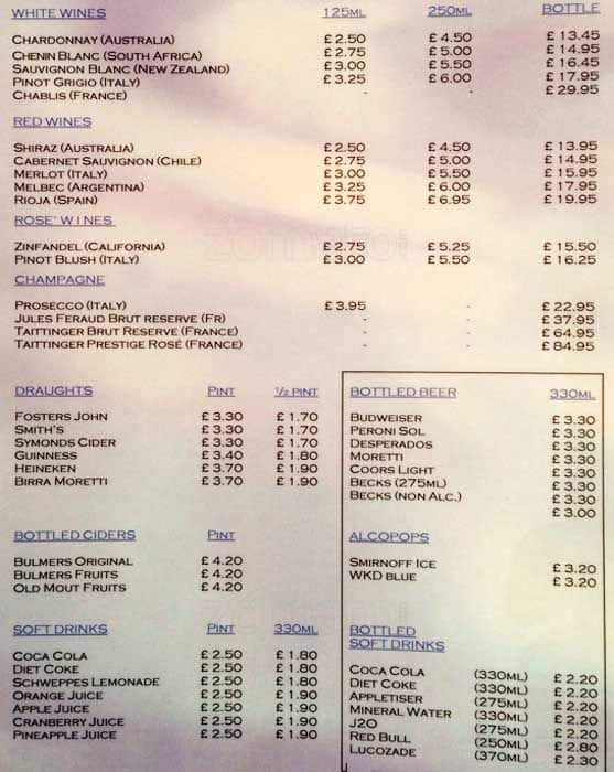 Blue Check menu, Menu restauracji Blue Check, Wembley, London Zomato UK