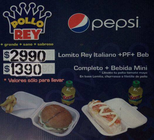 Pollo Rey menu
