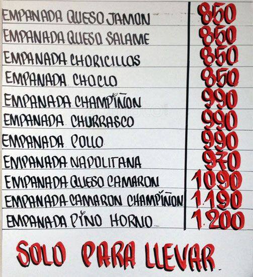 Pollo Rey menu