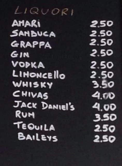 Menu di WASKA Pisco Bar 