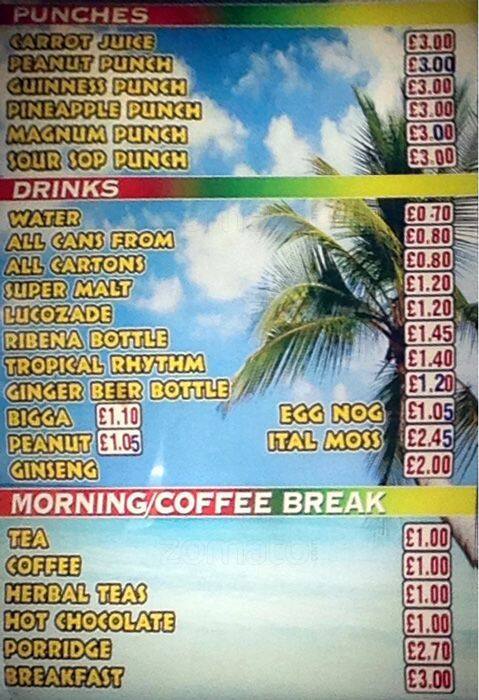 Gabby's menu