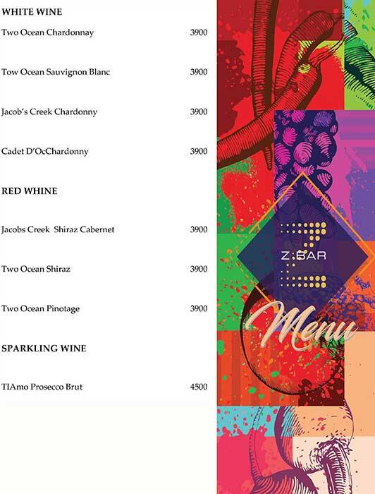 Zone by The Park Hotel, Chennai menu