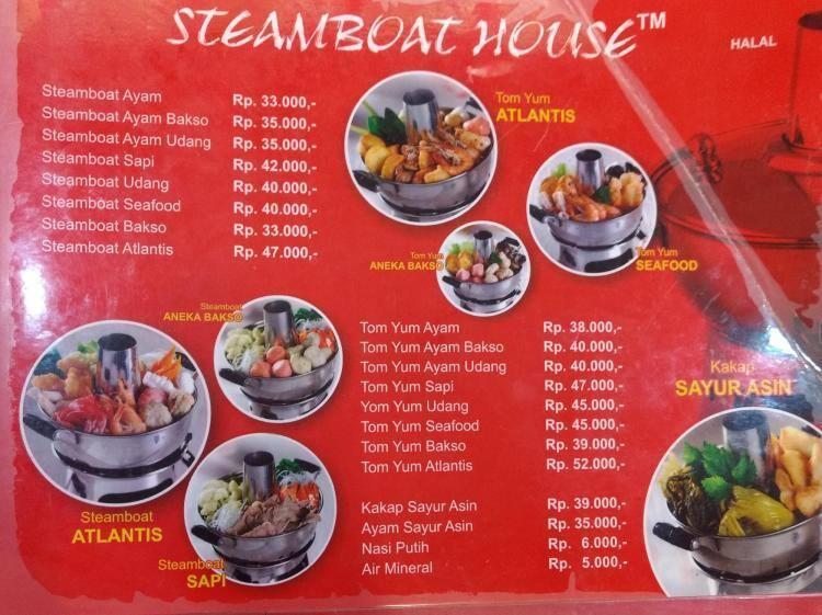 Steamboat House Menu, Menu for Steamboat House, Bekasi Utara, Bekasi
