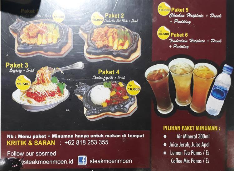 Steak Moen Moen Menu Menu For Steak Moen Moen Pancoran