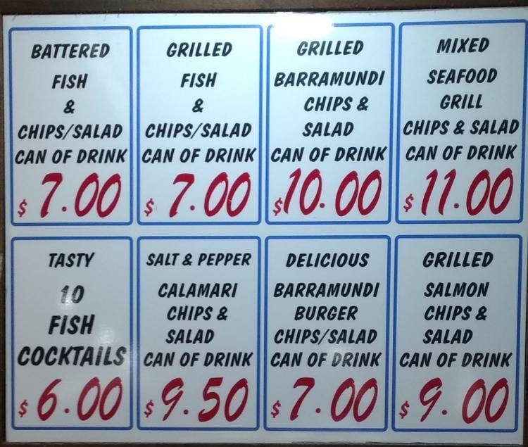 Rhodes Seafood Menu, Menu untuk Rhodes Seafood, Rhodes, Sydney