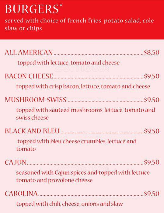 Menu at Arnies Tavern pub & bar, Huntersville