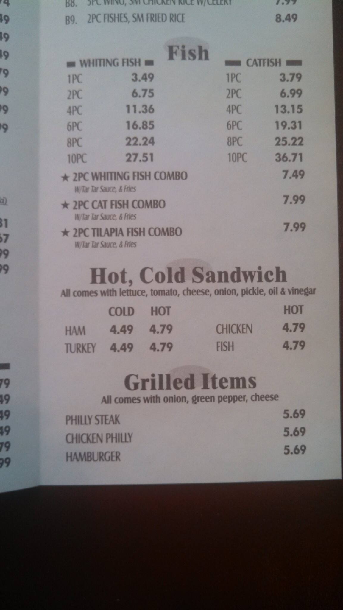 Menu at American Wings & Deli restaurant, Atlanta, Main St