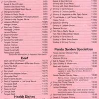 Panda Garden Menu Menu For Panda Garden Thornton Denver