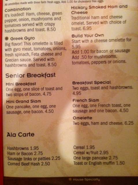 Menu at Rhinelander Cafe &amp; Pub, Rhinelander