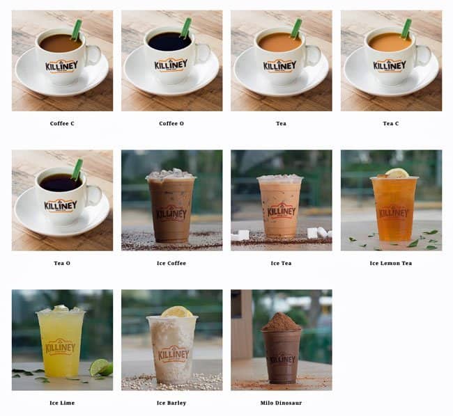 Killiney Kopitiam メニュー
