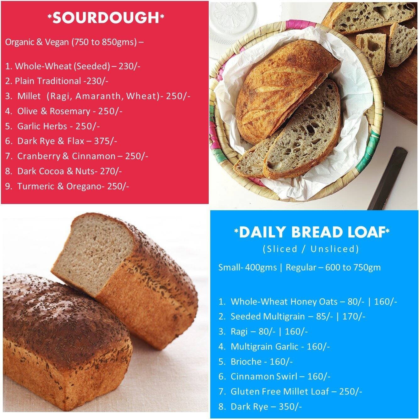 Two Wholesome Bakers Kitchen ( a unit of Wholesome Foods) menu