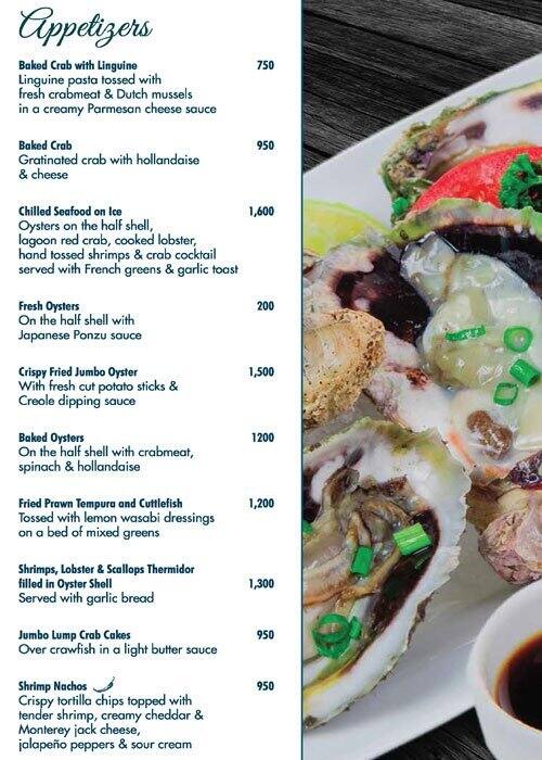 The Ocean Seafood Restaurant The Kingsbury Menu Zomato Sri Lanka
