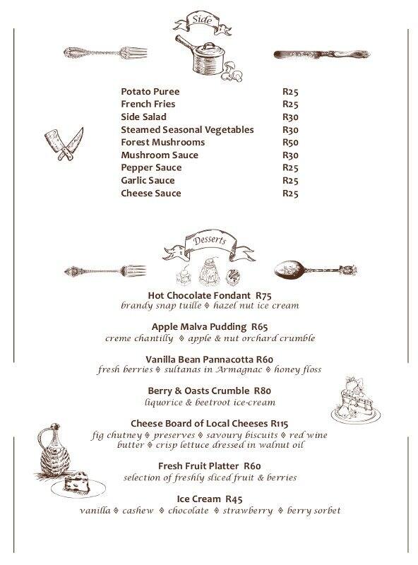 Atrium menu