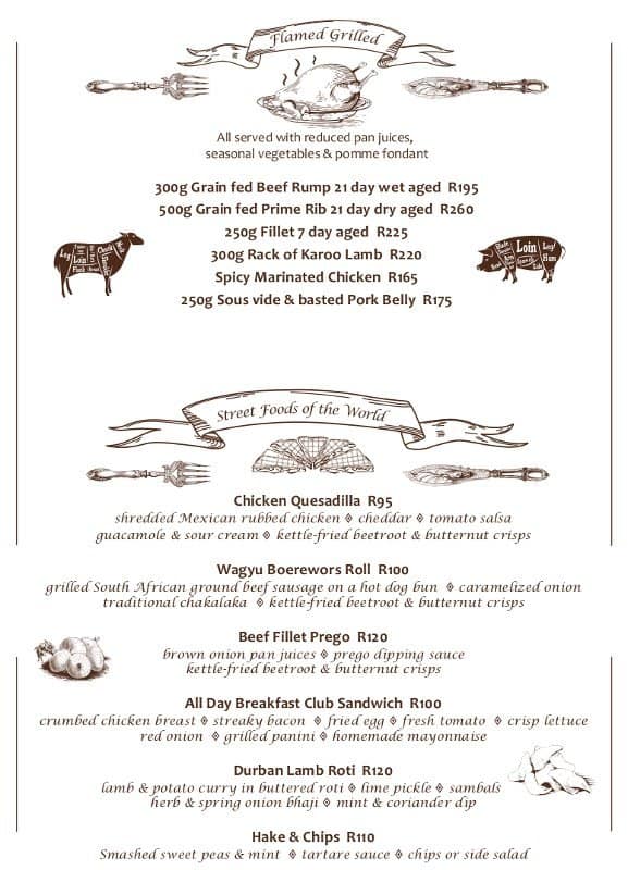 Atrium menu