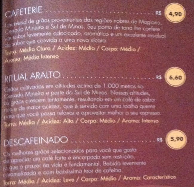 Café do Ponto cardápio