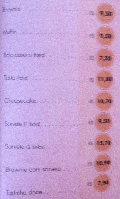 Café do Ponto cardápio