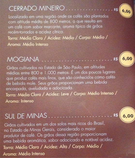 Café do Ponto cardápio