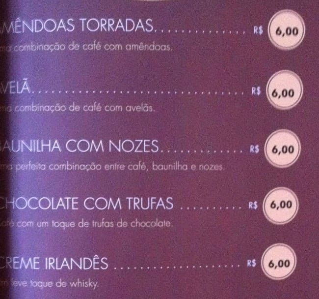 Café do Ponto cardápio