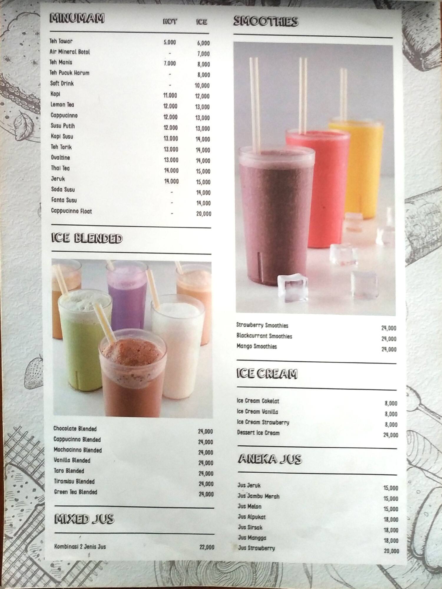 Menu at Roti Bakar Eddy - TMII cafe, East Jakarta, Jl. Raya Pd. Gede No.56A