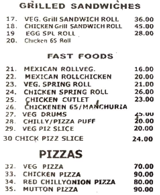 Subhan Bakery - Since 1948 menu