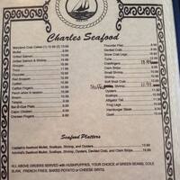 Charles Seafood Restaurant Tifton Urbanspoon Zomato Scanned Menu For Charles Seafood Restaurant