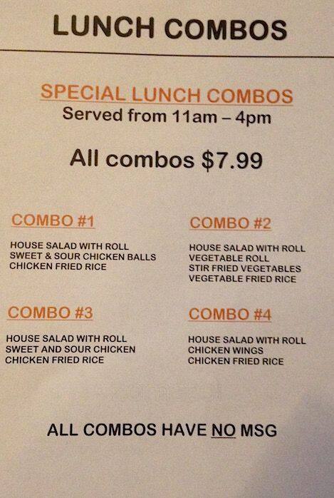 TO. Lounge menu