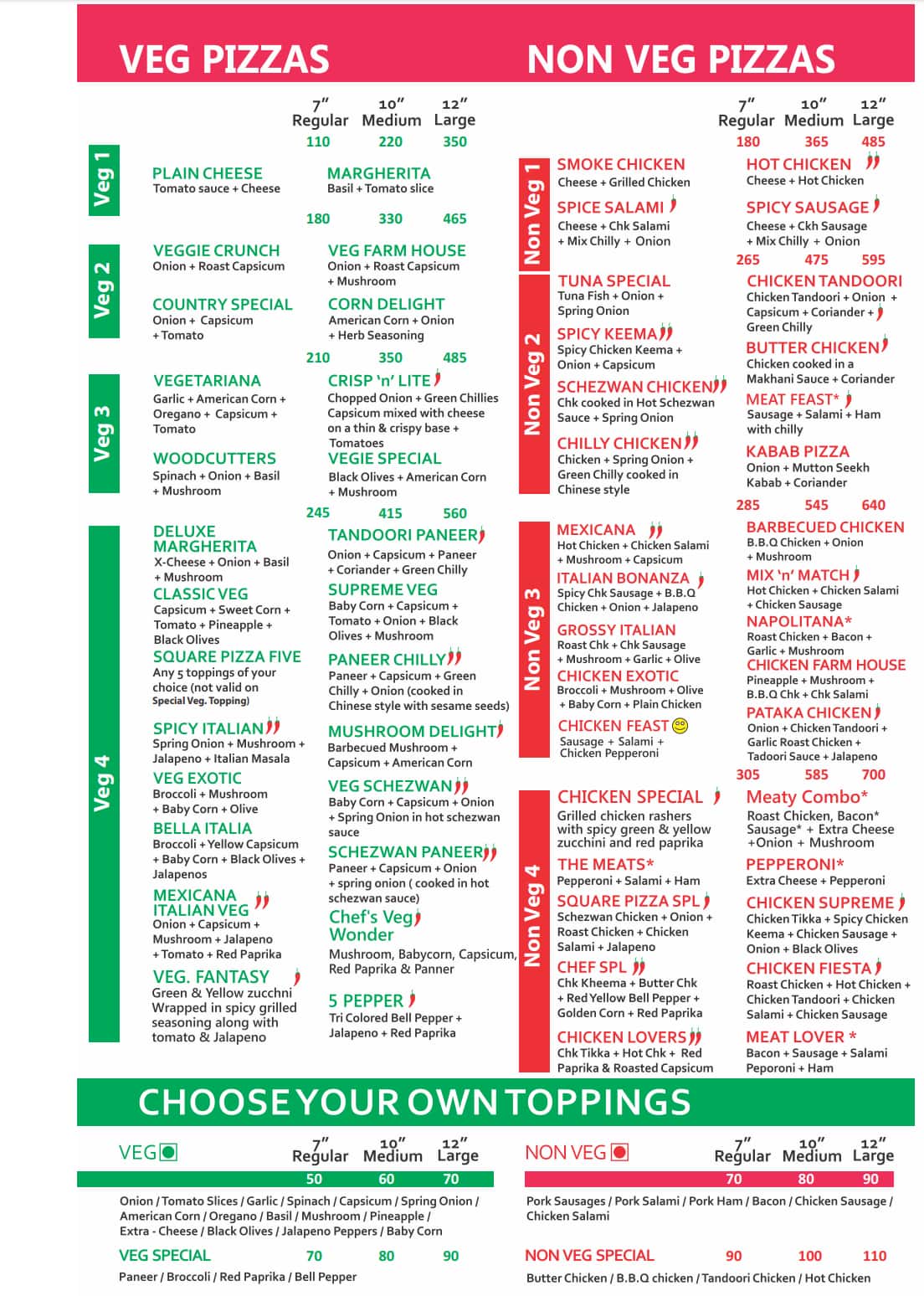 Square Pizza Menu, Menu de Square Pizza, Marol, Mumbai Zomato