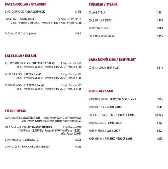 nusr et burger menu menu for nusr et burger nisantasi istanbul