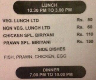 Andaman Seafood Court menu