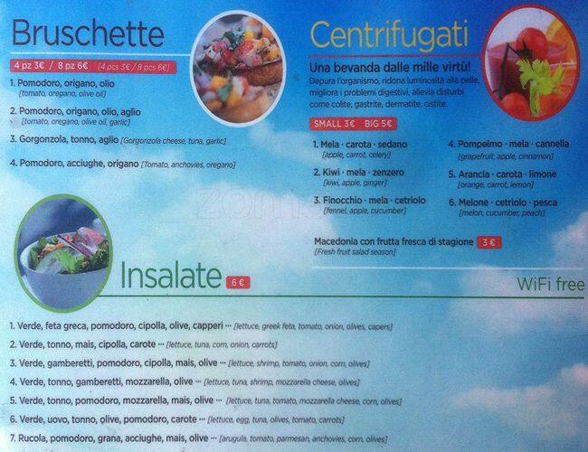 Menu di Cafè Il Veliero 