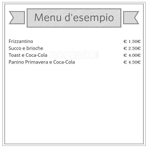 Menu di Bar Latteria 