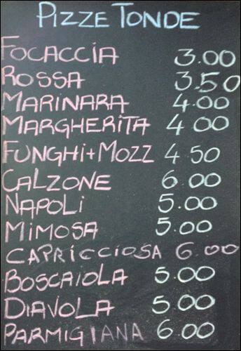 Menu di Pizzeria Iole 