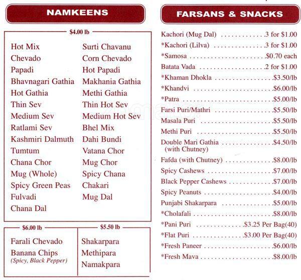Real Usha Sweets & Snacks Menu Urbanspoon/Zomato