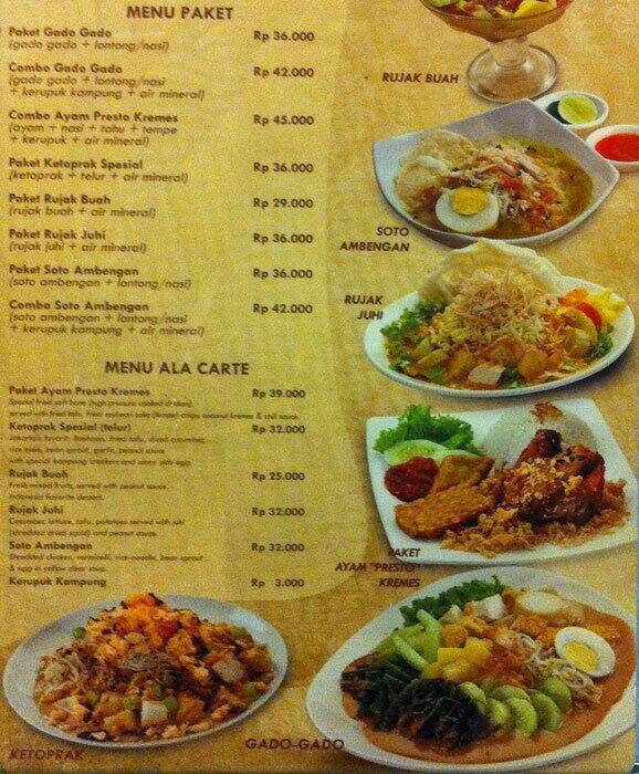  Gado Gado Java Menu Menu for Gado Gado Java Tanjung 