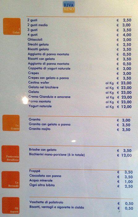 Menu di Rivareno 