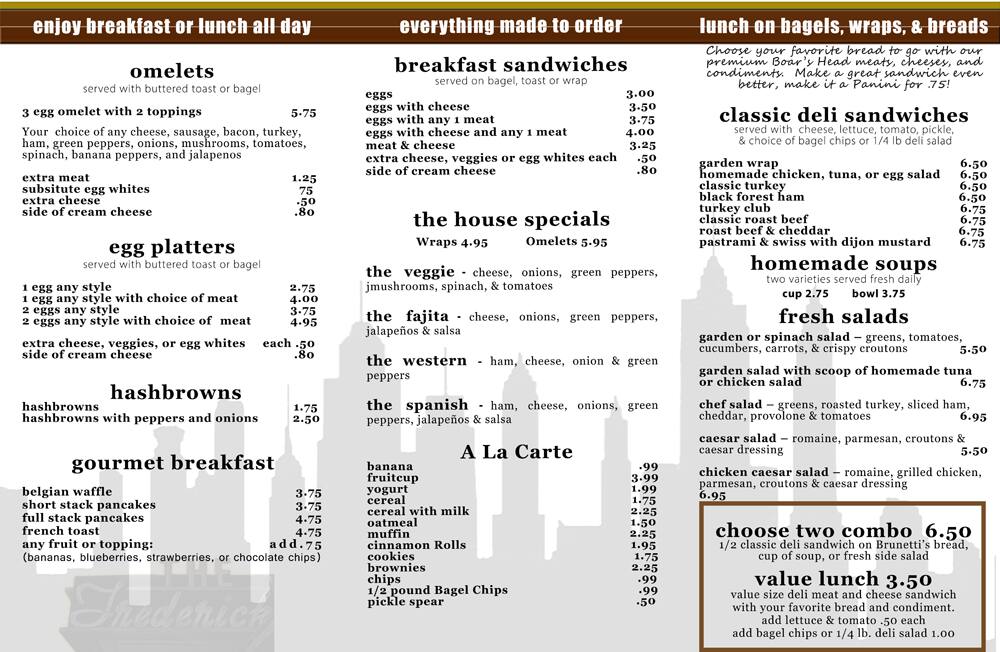 New York Bagel & Brew Menu Urbanspoon/Zomato