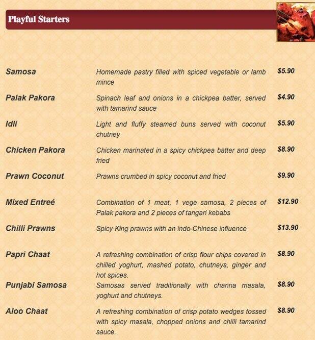 Karma Menu, Menu for Karma, New Farm, Brisbane Urbanspoon/Zomato