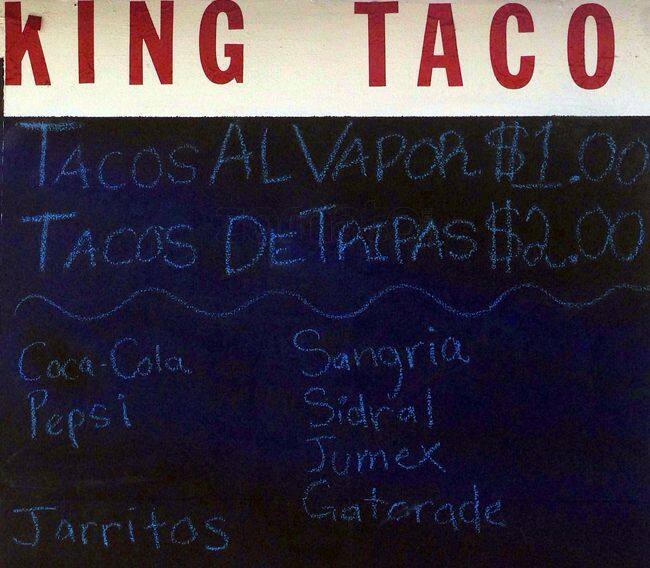 King Taco Menu, Menu for King Taco, East Colfax, Denver Urbanspoon/Zomato