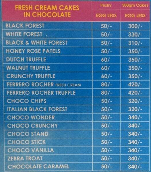 6 Muffiins The Cake Shop Menu, Menu for 6 Muffiins The Cake Shop