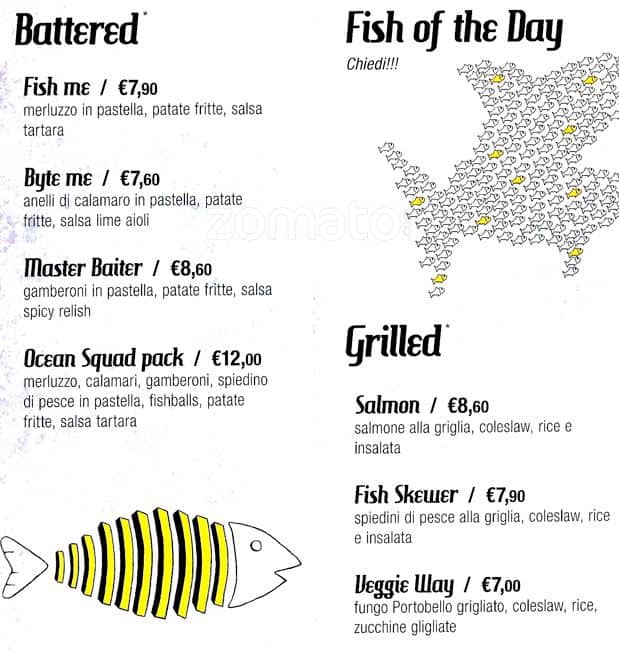 Menu di Fish Me 