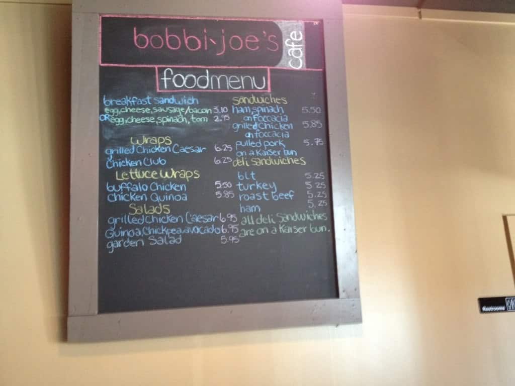 BobbiJoe's Cafe Menu, Menu for BobbiJoe's Cafe, Cathedral, Regina