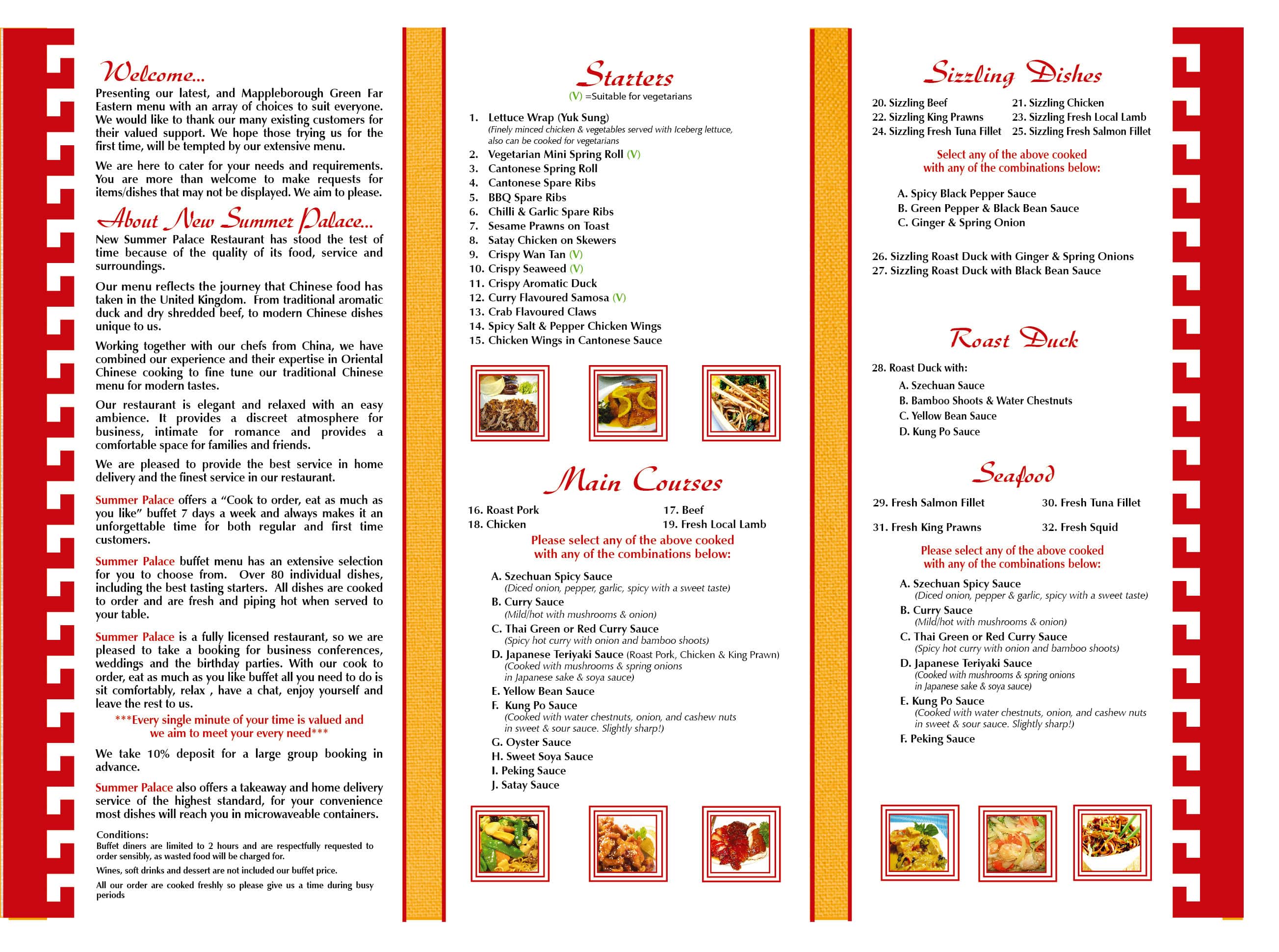 Menu at Summer Palace Restaurant, Studley