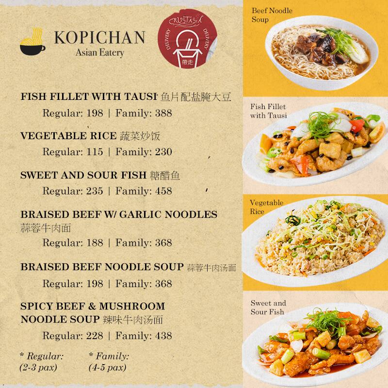 Menu at Crustasia Asian Seafood Market, Pasay