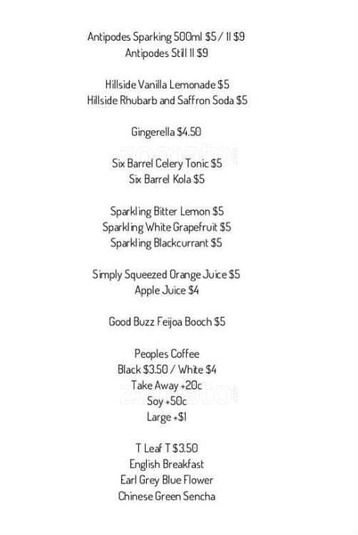 Hillside Kitchen & Cellar Menu Menumania/Zomato