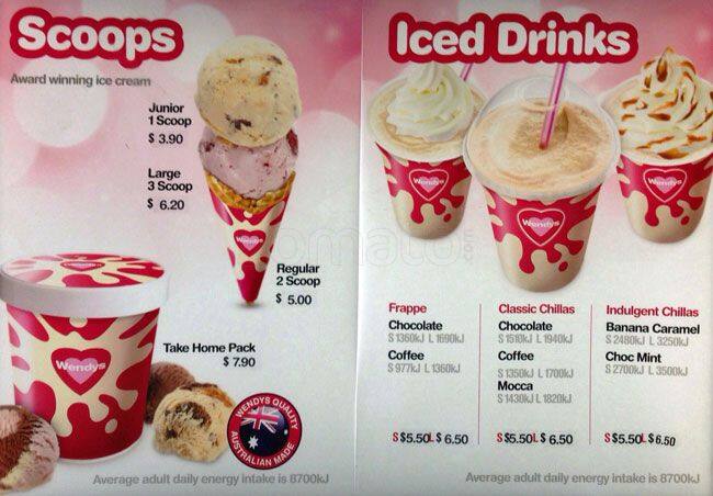 Wendy's menu