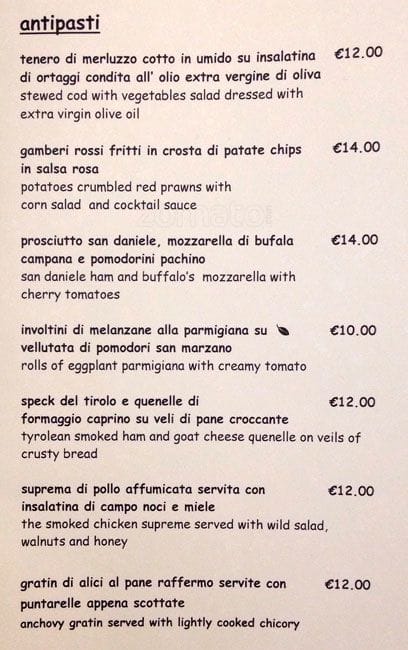 Menu di UNAHOTELS Decò 