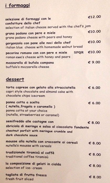 Menu di UNAHOTELS Decò 