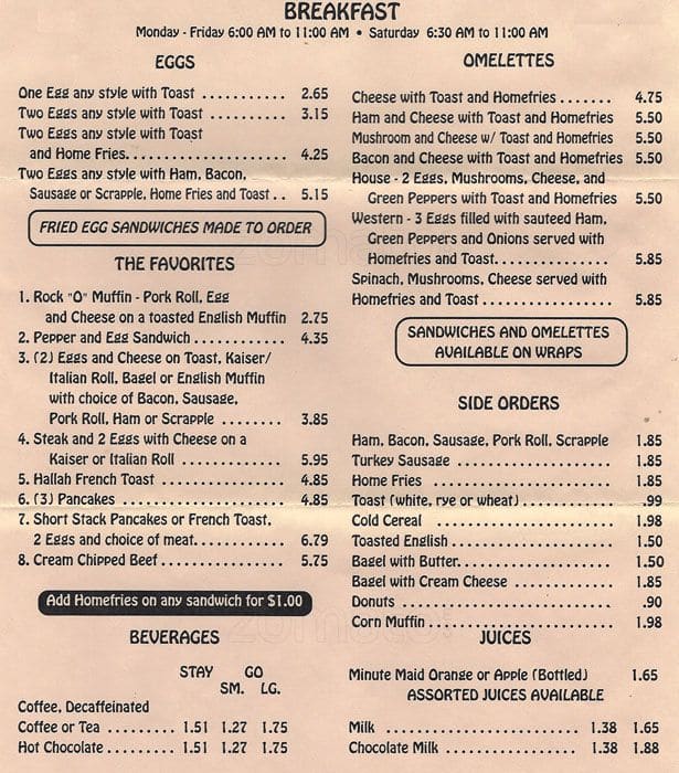 Rocky's Deli Style Menu, Menu for Rocky's Deli Style, Glenside ...